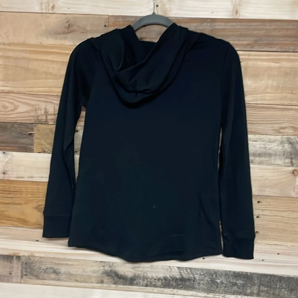 Justice size 12 black sparkly logo hoodie